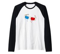 Lunettes rétro 3D avec dégradé de Couleur de Style Vintage Manche Raglan
