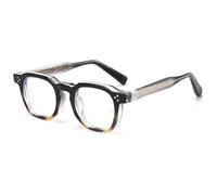 Lunettes rétro à monture intégrale, lunettes tendance bloquant la lumière pour homme et femme, décoration de vêtements quotidiens, parfaites pour un usage quotidien, noir/jaune, 150-23-transparent