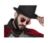 Lunettes rondes ATOSA - Rouge - Accessoire déguisement Hippie Disco Halloween Vampire