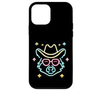 Lunettes Rondes avec Visage de Raton Laveur de Cowboy - Motif Western - Rose Cool Coque pour iPhone 12 Mini