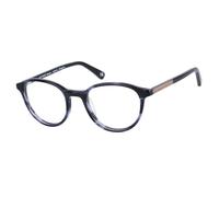 Lunettes rondes en acétate - Botaniq - BIO-1021-106 - Noir - Forme ronde vintage - Applications en bois - 49-20-145 mm