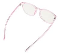 Lunettes Rondes Optiques Anti-lumière Bleue, Monture Tr Résine Rose | Ordinateur et Apprentissage en Ligne, Style Unisexe, Cadre Intégré, Clarté de Verre Renforcée
