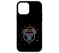 Lunettes Rondes Visage d'ours Hiver Personnage Graphique Rose Cool Coque pour iPhone 12 Mini