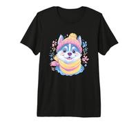 Lunettes Roses avec Motif écureuil Bleu T-Shirt Haut de Gamme