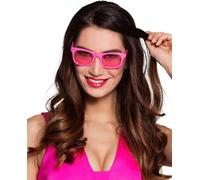 Lunettes roses des années 80 rose fluo avec verres roses