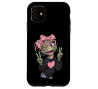 Lunettes Roses Tortues Clignotantes avec Signe de Paix pour Maman Reptile Coque pour iPhone 11