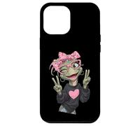Lunettes Roses Tortues Clignotantes avec Signe de Paix pour Maman Reptile Coque pour iPhone 12 Pro Max