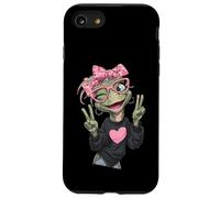 Lunettes Roses Tortues Clignotantes avec Signe de Paix pour Maman Reptile Coque pour iPhone SE (2020) / 7/8