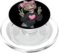 Lunettes Roses Tortues Clignotantes avec Signe de Paix pour Maman Reptile PopSockets PopGrip pour MagSafe