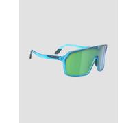 Lunettes Rudy Project Spinshield bleu clair avec verre RP Optics Multilaser vert.