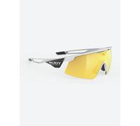 Lunettes Rudy Project Turbolence Racing Team Bahrain Victorious Blanc Mat avec verre Multilaser Jaune