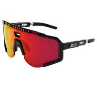 Lunettes Scicon Aeroscope noires avec verres multireflets rouge orangé or.