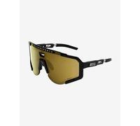 Lunettes Scicon Aeroscope noir avec verres multireflets dorés.