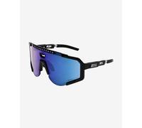 Lunettes Scicon Aeroscope noires avec verres multicolores bleus.