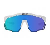 Lunettes Scicon Aeroshade Kunken blanc avec verres multi-miroir bleu