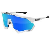 Lunettes scicon aeroshade xl blanc brillant bleu miroir