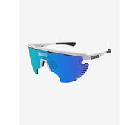 Lunettes Scicon Aerowing Lamon blanc brillant avec verre à effet miroir SCN-PP bleu
