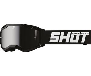 Lunettes SHOT ASSAULT 2.0 SOLID IRIDIUM verre noir brillant plaqué argent.