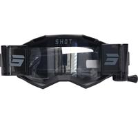 Lunettes SHOT IRIS 2.0 TECH avec roll-off noir mat-verre argent spr.