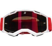 Lunettes SHOT IRIS 2.0 TECH blanc brillant-rouge-verre clair+rouge promis.