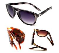 LUNETTES SOLEIL DE POCHE PLIABLE HOMME FEMME MIXTE WARFARER TERSOL CLASSIQUE VINTAGE OLD POCKET SAFARI HAVANNA