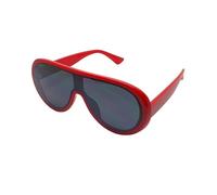 Lunettes Soleil Femme Ovale Masque Noir Rouge XL Monture Epaisse Aviateur