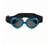 Lunettes Soleil pour Chien Coupe-Vent, Bleu, Bleu | Verres Teintés Sombres, Lunettes En Forme Cœur avec Sangle, Léger, pour Séances Photo, Chats