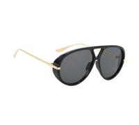 Lunettes surdimensionnées unisexes à large monture tendance vintage verres polarisés protecteurs des yeux, Tout gris, Bright black