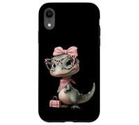 Lunettes T-Rex Dinosaure Léopard Rose Glam Graphic Trippy Coque pour iPhone XR