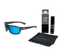 Lunettes tactiques Contend - Captivate Polarized Blue Mirror/Matte Graphite + Anti-Fog Cleaner Kit - Ensemble Wiley X