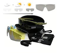 Lunettes Tactiques de Protection Professionnelles polarisées SI M 3.0 à Verres photochromiques UV400 TR90 Frame Strike Lunettes gafas randonnée en Plein air Cyclisme Paintball Lunettes de sécurité