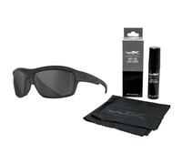 Lunettes tactiques Ozone - Captivate Polarized Grey/Matte Black + Anti-Fog Cleaner Kit - Ensemble Wiley X