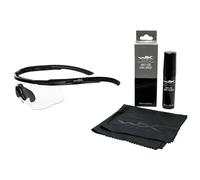 Lunettes tactiques Saber Advanced - Clear Matte Black + Anti-Fog Cleaner Kit - Ensemble Wiley X