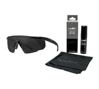 Lunettes tactiques Wiley X Saber Advanced - Smoke Grey/Light Rust/Matte Black + Kit Nettoyant Anti-Buée - ensemble