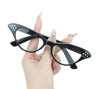 Lunettes tendance unisexes avec verres transparents pour un look élégant des années 80 - Verres transparents pour un usage quotidien, Noir