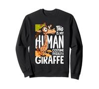Lunettes This is My Human Costume Im Really A Girafe Sweatshirt