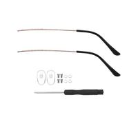 Lunettes Universelles Temple 1 paire de pieds for verres, branches de lunettes, remplacement de bras universel en métal, accessoire de réparation de lunettes(A-Rose gold)