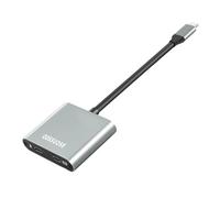 Lunettes USB C vers AR avec adaptateur de charge, charge et lecture simultanées, prend en charge une charge rapide jusqu'à 100 W + 8K 60 Hz + 4K/120/144 Hz compatible Steam Deck, Switch, iPhone 15/16