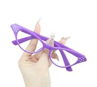 Lunettes vintage pour adultes et enfants avec strass - Style unisexe - Verres transparents pour cosplay, fêtes costumées, Halloween