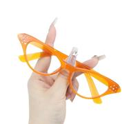 Lunettes vintage pour adultes et enfants avec strass - Style unisexe - Verres transparents pour cosplay, fêtes costumées, Halloween