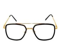 Lunettes VUE Homme & Femme Rectangle Pilote Luxury Aviateur Doré Or Noir Métal