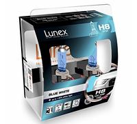 LUNEX H8 Blue White Ampoules Halogenes Phare Effet Bleu 708 12V 35W PGJ19-1 3700K duobox (2 pièces)