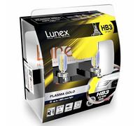 LUNEX HB3 9005 PLASMA GOLD Ampoules Halogenes Phare Jaunes 12V 65W P20d 2800K duobox (2 pièces)