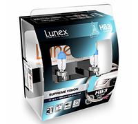 LUNEX HB3 9005 SUPREME VISION Ampoules Halogenes Phare Blanche 12V 65W P20d 3700K duobox (2 pièces)