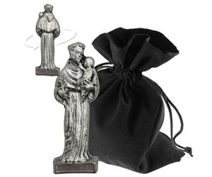 Lunexus Figurine Saint Antoine avec Enfant, Métal 3 cm | Compagnon de foi discret et béni, cette figurine en métal de Saint Antoine avec l'Enfant vous accompagne au quotidien.