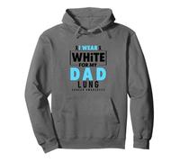 Lung Cancer Awareness T-Shirt - I Wear White for My Dad Sweat à Capuche