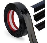 Lunghaa Bande de protection multifonctionnelle pour cadre de table de comptoir et décoration de bord (noir brillant, 5 m x 2 cm)
