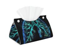 Lungs Under The Light Long couvercle de boîte à mouchoirs - Porte-mouchoirs en similicuir élégant pour salle de bain, salon, bureau, chambre à coucher, voiture