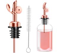 Lunhoo Bec verseur pour liqueur, en acier inoxydable, distributeur automatique d'huile d'olive pour verser liquide, huile d'olive, vin, vinaigre (or rose)