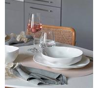 Set de 6 assiettes creuses 21 cm Lunia en porcelaine blanche La Porcellana Bianca